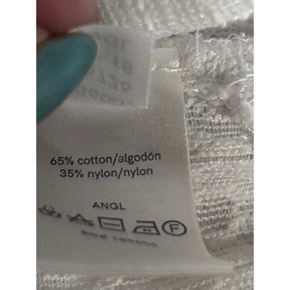 Venus Lace Top Blouse Shirt M Ruffle Hem V-neck Flate Sleeves Feminine Romantic - Picture 9 of 9